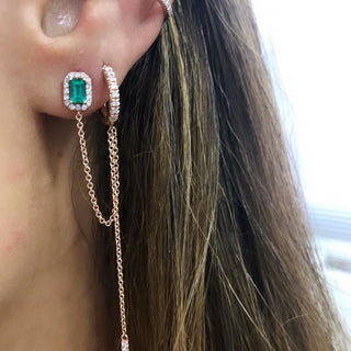 Freya Double Piercing Tassel Earring